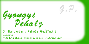 gyongyi peholz business card